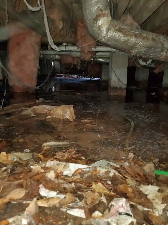 Crawl space flood assessment for Commercial Water Damage Restoration in San Leandro